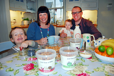 Jill and David Crawford enjoy a breakfast with their luxury granolas. They have just secured a contract with Amazon UK. 