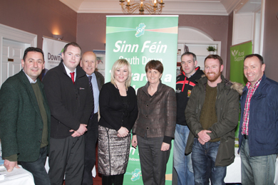 At the Hilltown meeting were DARD Minister Michele O'Neill with South Down Sinn Féin MLA's and Councillors. 