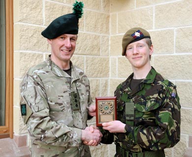 Cadet Justin Lavery from Ballygowan.  