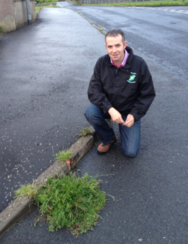 Councillor Paul Gribben is concerned about the state of the roads around Drumaroad. 