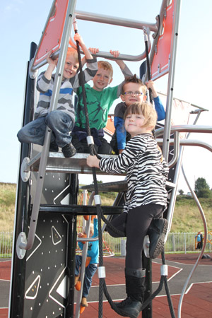 Local Annsborough children are delighted with their new playpark.