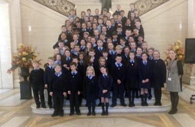 St Malachy's Primary  School pupils vist Stormont. 