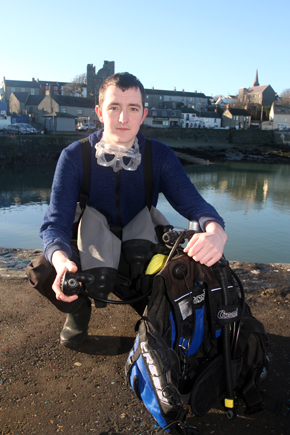 John Henvey of Phennick Cove, a new diving instruction school based in Ardglass. 