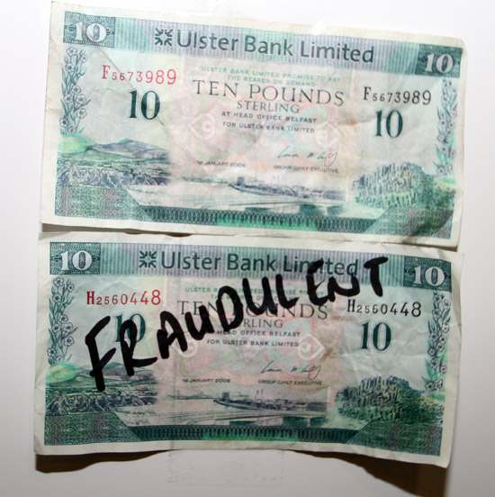 Counterfeit notes? Is you money safe? 
