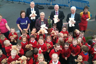 The fight against Meningitis was supported in Killeel by local politicians. 