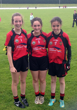 U14b development players, Orianna McGoey, Kerri Grant and Niamh McDowell.