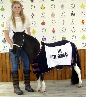 Kelly Graham with her  minature pony looking forward to the family fun day.  