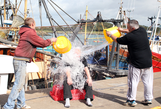 A refreshing start to the weekend. The Ice Bucket Challenge completed. 