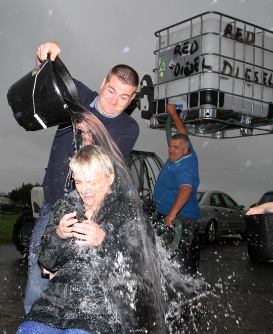 South Down MP Margaret  Ritchie takes the ice bucket challenge. 