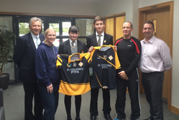 PFTA presents tops to St Columba's High School on Portaferry.  