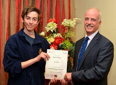Ryan Lindsay pictured with Maurice Warnock, Cadet Commandant of 2nd (Northern Ireland) Battalion Army Cadet Force.  