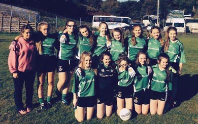 The Castlewellan U-14 girls who took part in the tournament at St Gall's. 