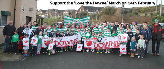 The RGU came out in support of the Love the  Downe march on Saturday 14 February. 