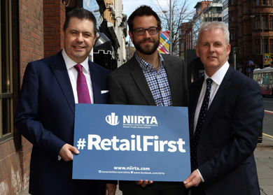  NIIRTA CEO Glyn Roberts, Graeme Elliott, Head of Government Affairs, Heathrow (sponsor of the event) and NIIRTA Vice Chair Paddy Doody at the launch.