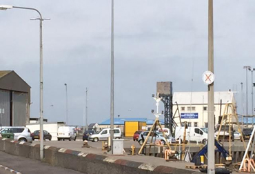 Portavogie harbour with no SDLP posters of Ards candidate Cllr Joe Boyle.
