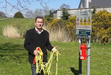 Cllr Willie Clarke has appealed for the lifesaving equipment at Island Park to be left alone. 
