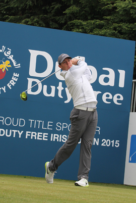 Rory McIroy teeing off at RCD.