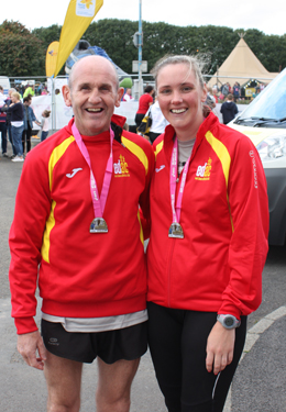 Dee and Janine Murray after both set new PB's in Sunday’s Belfast Half Marathon.