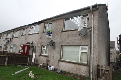 Flats at Bracken Avenue in Newcastle severely damaged by fire after an arson attack early on Monday morning.