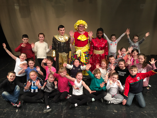 Sone of the cast of Alladdin who will be performing the pantomime this FRiday and Sunday in the Downshire Great HAll. 