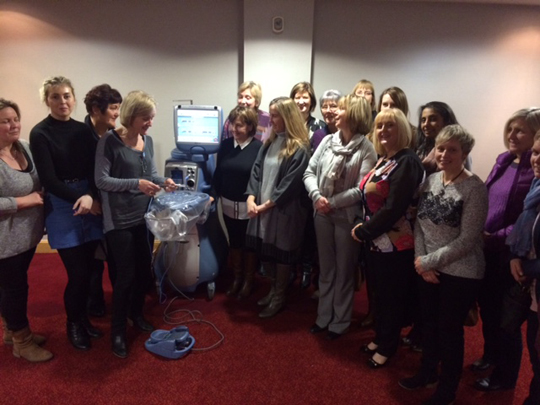 Nurses and opthalmologists pictured