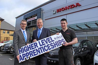 Pictured l-r are Richard Crawford from Ballynahinch, Robert Fitzpatrick, Donnelly Group HR Manager and Aidan McIntaggart from Downpatrick.