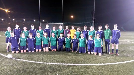 The U-15 Downpatrick squad at a training session.