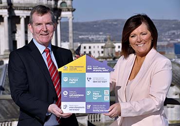 The Housing Executive’s Director of Landlord Services, Gerry Flynn, and Head of Income and Communities, Jennifer Hawthorne, highlight the various ways Housing Executive tenants can pay their rent