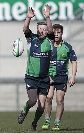 Chris Kirk and Conor Philips in action against Instonians.