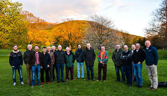 The Rostrevor Men's Shed members with 