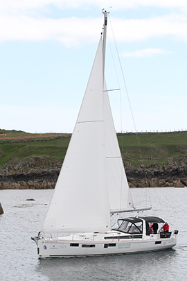 The Pride of Mann III comes into Ardglass harbour.