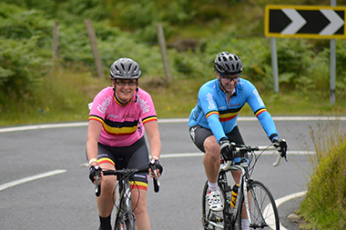Ciara Osborne & David McLeish from the Glendale CCl tackle the Spelga climb.