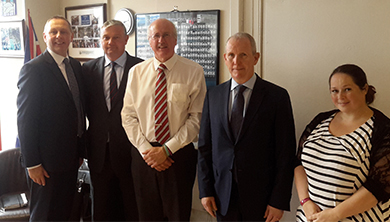 Jim Shannon MP meets up with Bank of Ireland officials.