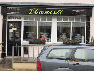 Race sponsor Ebanisti premises in high St Killyleagh.