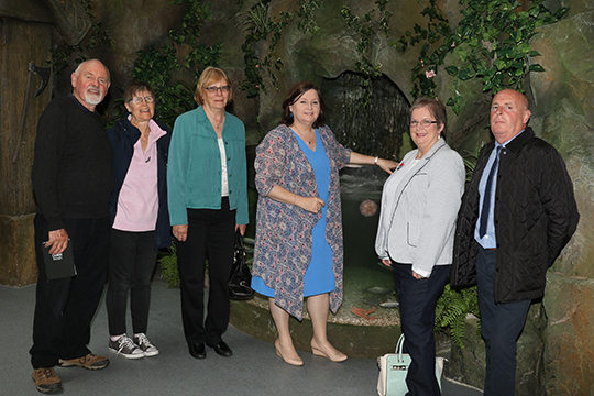 At the preview day at Exploris were Greer and Maureen Lowe of Slieve Moyle Cottages; Ros McMullan, Portico; Exploris manager Ann Moreland; Dympna Curran, Ferry Lodge Self Catering Accomodation; and Tim Tew, Strangford Ferry manager.