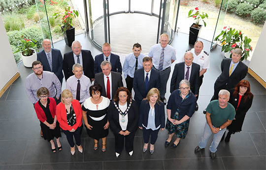 Members of the Strategic Community Planning Board pictured at the Downshire Civic Centre.