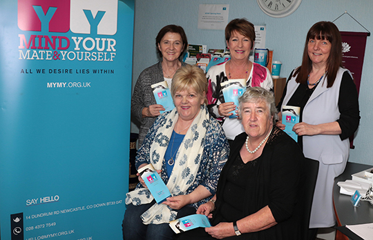 Pictured in the MYMY house in Newcastle on the opening day were (back row) volunteers Sile McLean, Frances McAtamney (House Manager), Susan Campbell, and (front row), Phylis Carlin and Maureen King (founder).