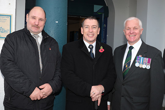 At the Somme commemoration were Eddie Chambers, Rathfriland RBL Branch, Denis McKee and Charlie Marno the Vice Chair of the G7 area RBL,