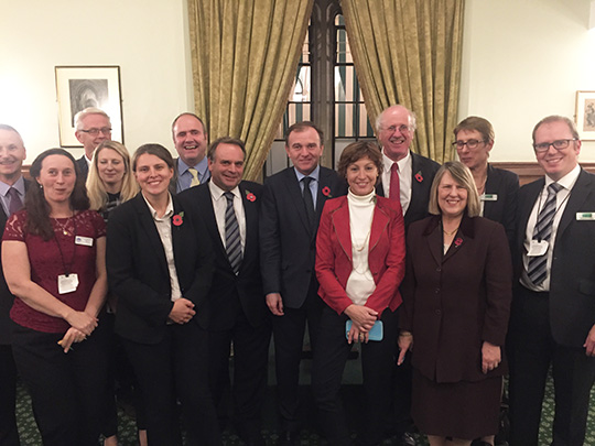 Jim Shannon MP, pictured fourth right, with guests and MP’s at the APPG event at Westminster.
