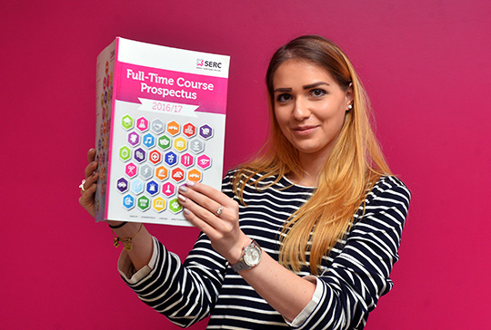 Aspiring chartered accountant and SERC apprentice Kathleen Jackson from Comber celebrates vocational education week. Kathleen is an accounting apprentice with Whitemountain Quarries Ltd.