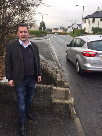 Sinn Féin Councillor Willie Clarke has contacted Minister for Infrastructure Chris Hazzard to address a dangerous wall intruding at the edge of the Bryansford Road.